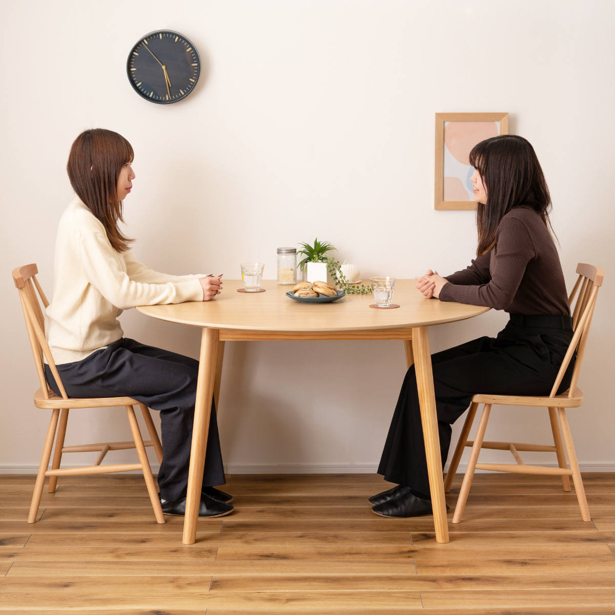 東谷　ミンディ材　ダイニングテーブル 東谷 ダイニングテーブル 幅120cm 4人掛け 変形天板 （ テーブル