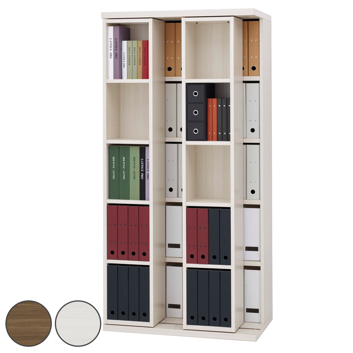 k*p様 スライド式本棚 フナモコ スライド書棚 ハイタイプ A4収納専用 日本製 幅88cm