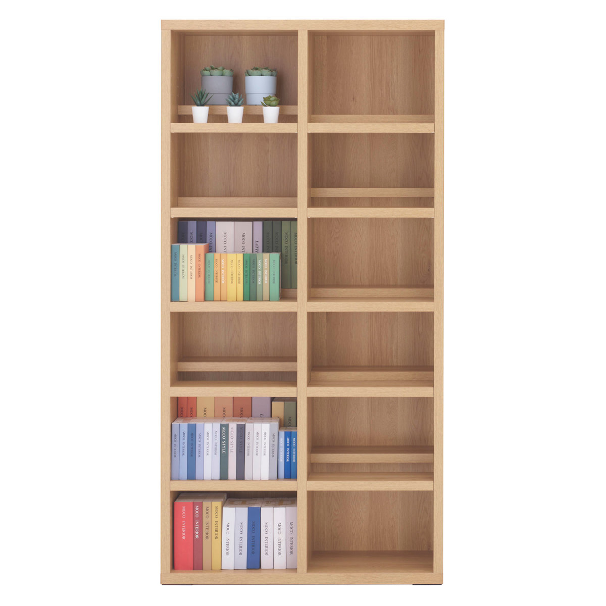 フナモコ（FUNAMOCO） コミックシェルフ 6段 前後2列棚 日本製 約幅