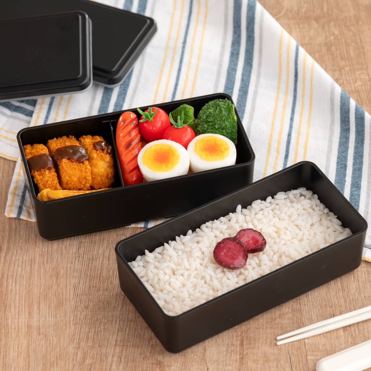 三好製作所 お弁当箱 GEL-COOL square W 2段 1000ml （ 弁当箱 ランチ