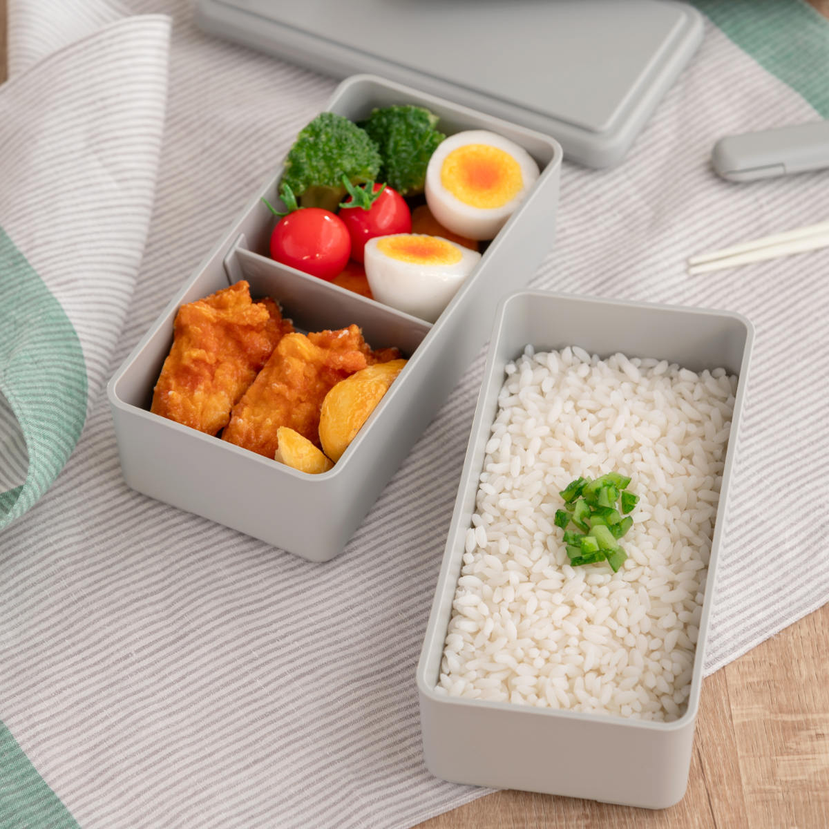 三好製作所 お弁当箱 GEL-COOL square W 2段 1000ml （ 弁当箱 ランチ