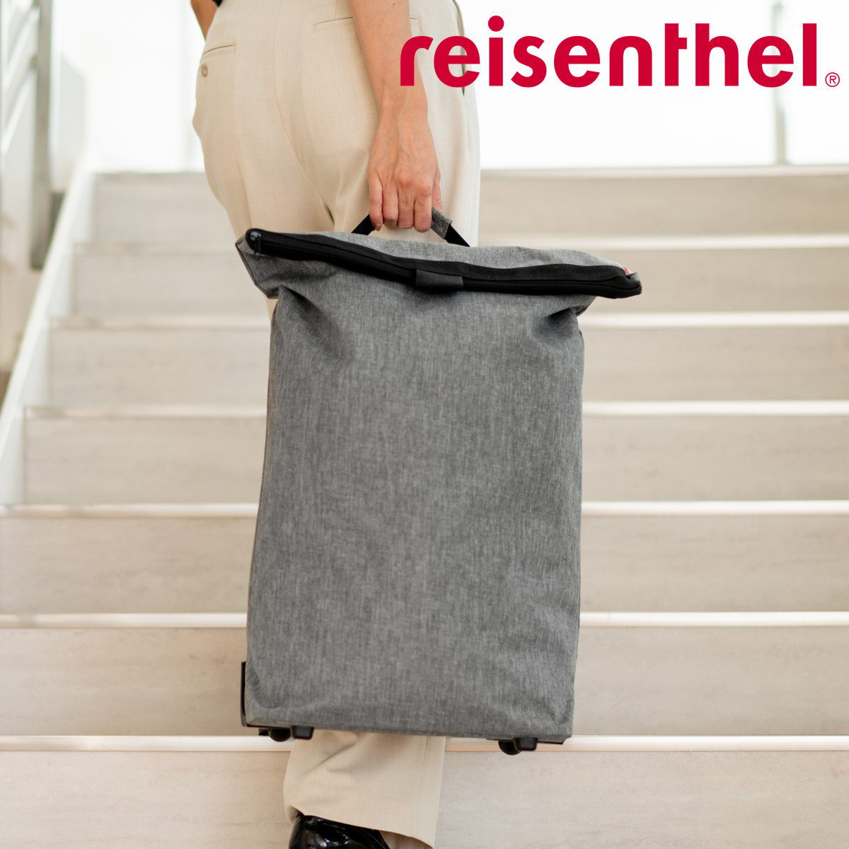 ショッピングカート ライゼンタール reisenthel TROLLEY M FRAME TWIST SILVER （ トローリーM フレーム 買い物カート 43L 大容量 キャリーカート 2輪 ）