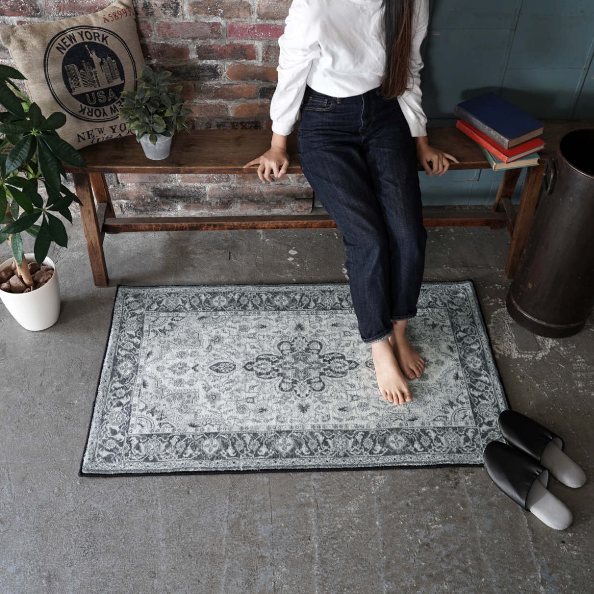 ERARE（エラーレ） 玄関マット 60x90cm 屋内 モノトーン （ 玄関