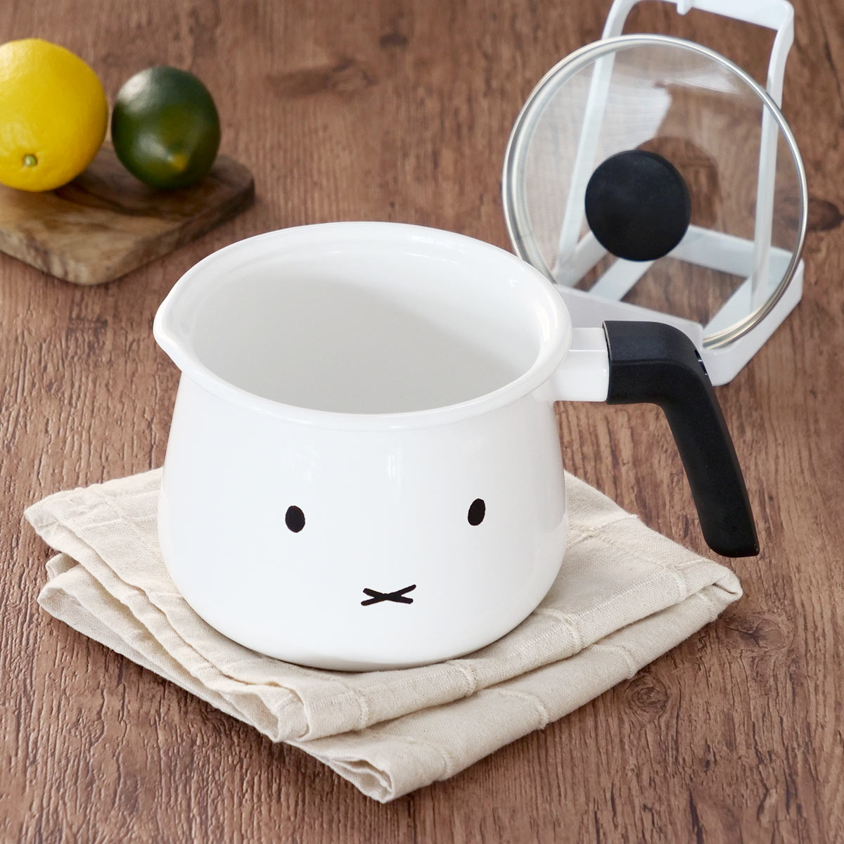ミッフィー ホーロー鍋 16cm miffyface Series マルチポット 16cm IH対応 富士ホーロー ミッフィー