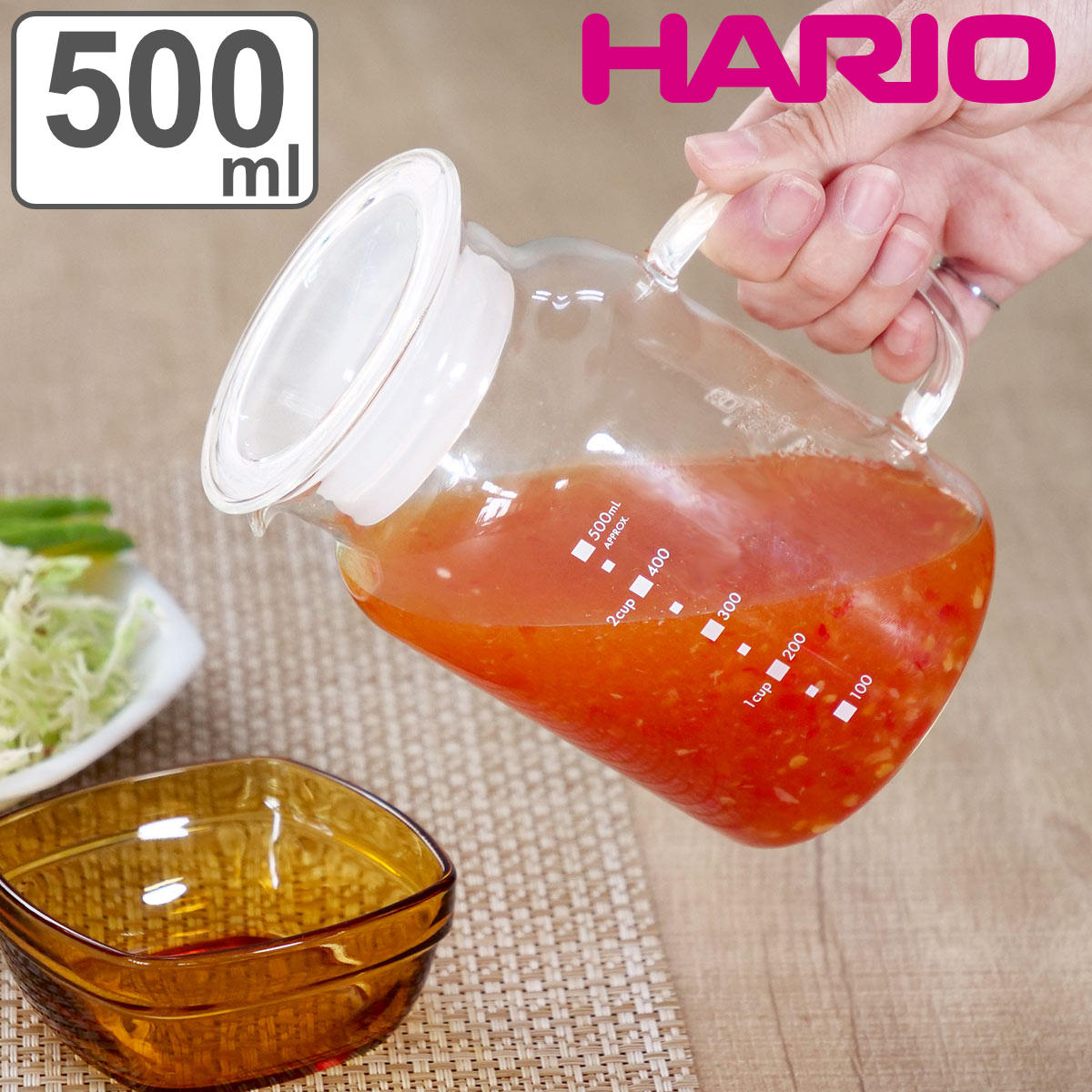 HARIO（ハリオ） 調味料入れ ガラスのたれ・ソースポット ガラスのある