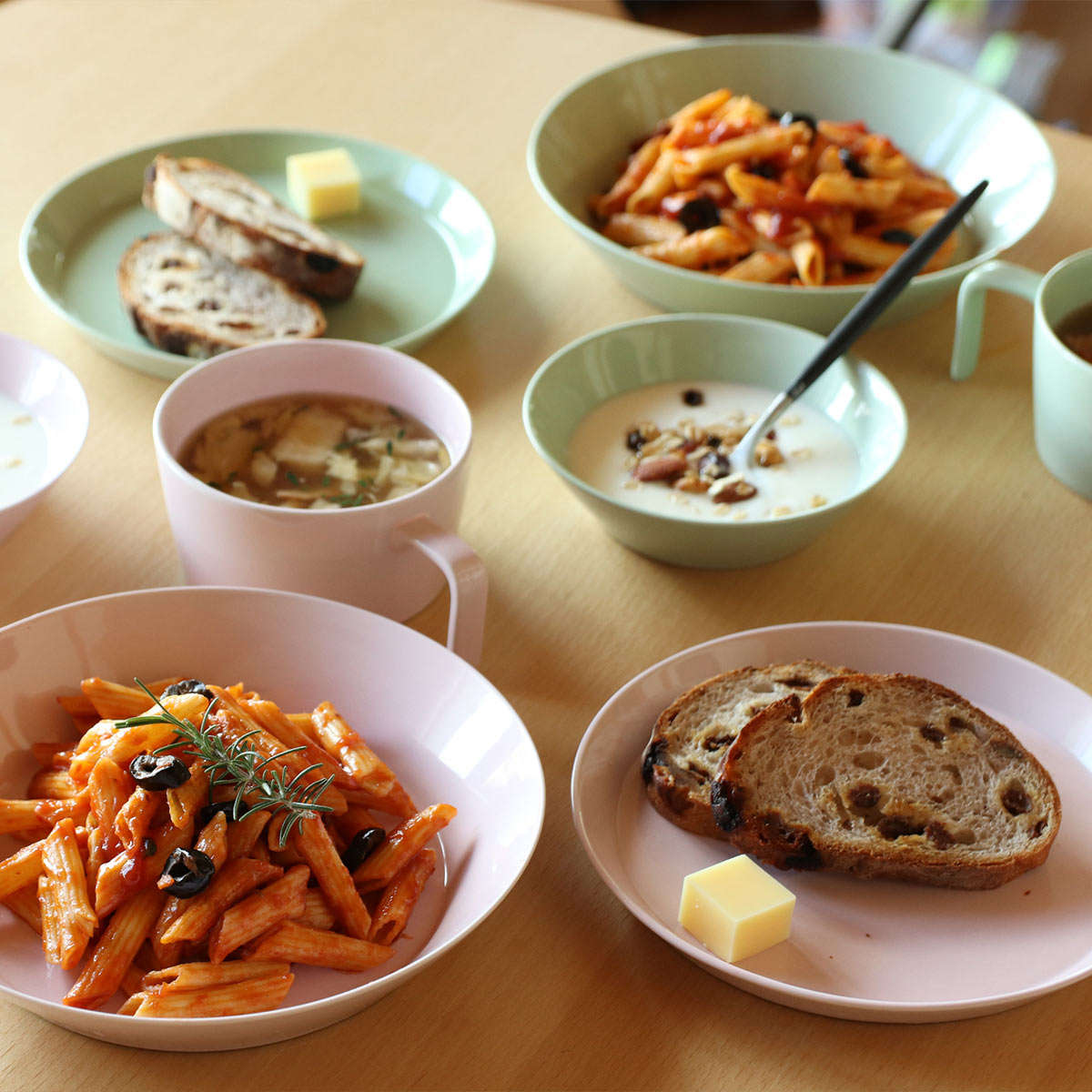 食器 5点セット Luonto ルオント 新生活 磁器 （ 食洗機対応 電子