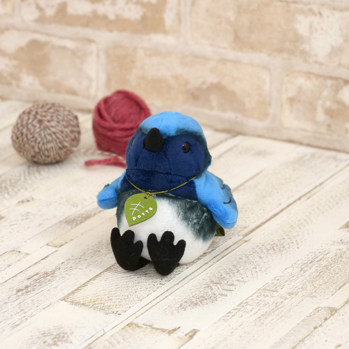 ぬいぐるみ potte オオルリ （ ヌイグルミ おおるり 鳥 動物 雑貨 インテリア アニマル グッズ ベビー 赤ちゃん プレゼント ギフト かわいい ）