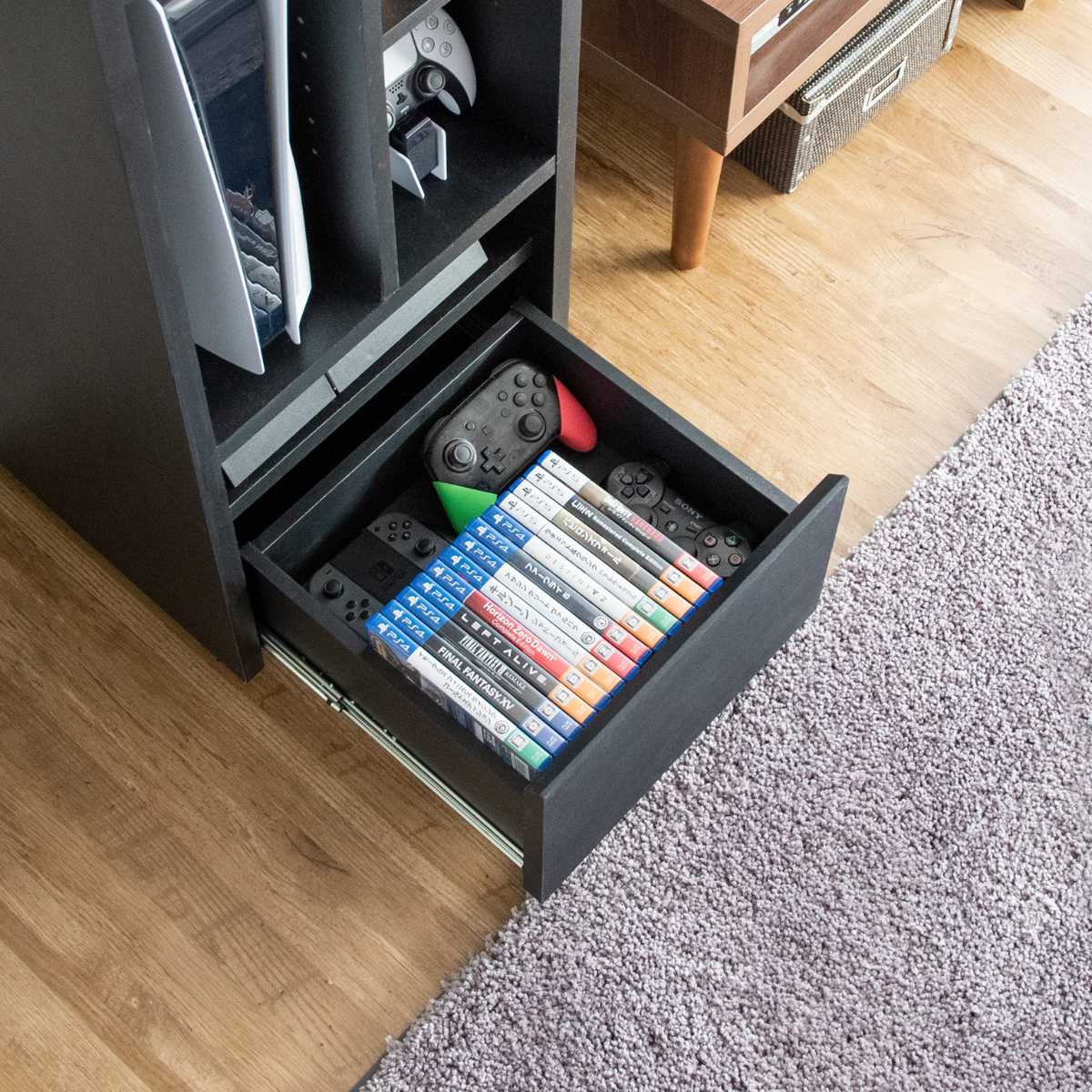 宮武製作所 ゲーム機ラック 縦置き キャスター付 REGABO 約幅39cm