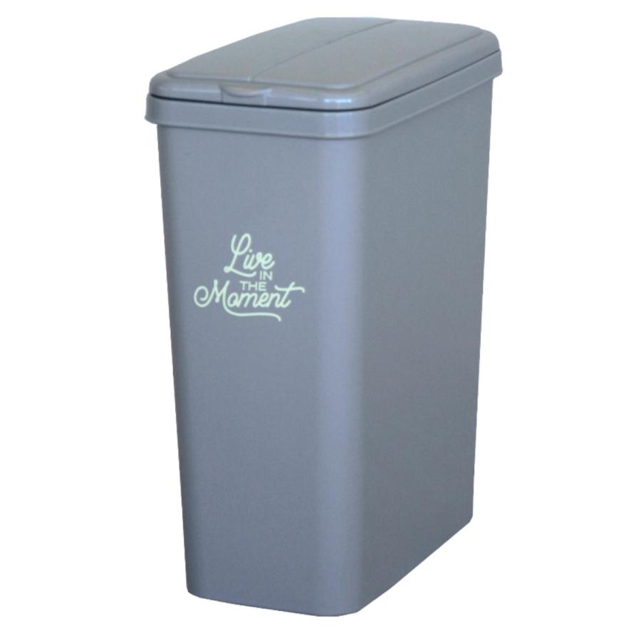 ゴミ箱 14L エコペール アースカラー （ ごみ箱 14リットル ふた付き 幅17.7 高さ39cm 縦型 コンパクト スリム 分別 ）｜colorfulbox｜02