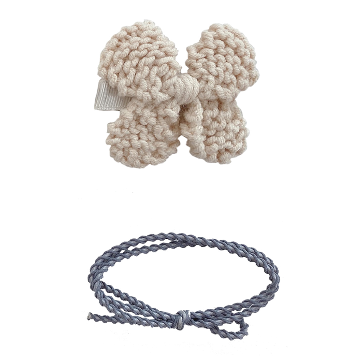 lien de famille（リヤンドファミーユ） ヘアクリップ ニットリボン