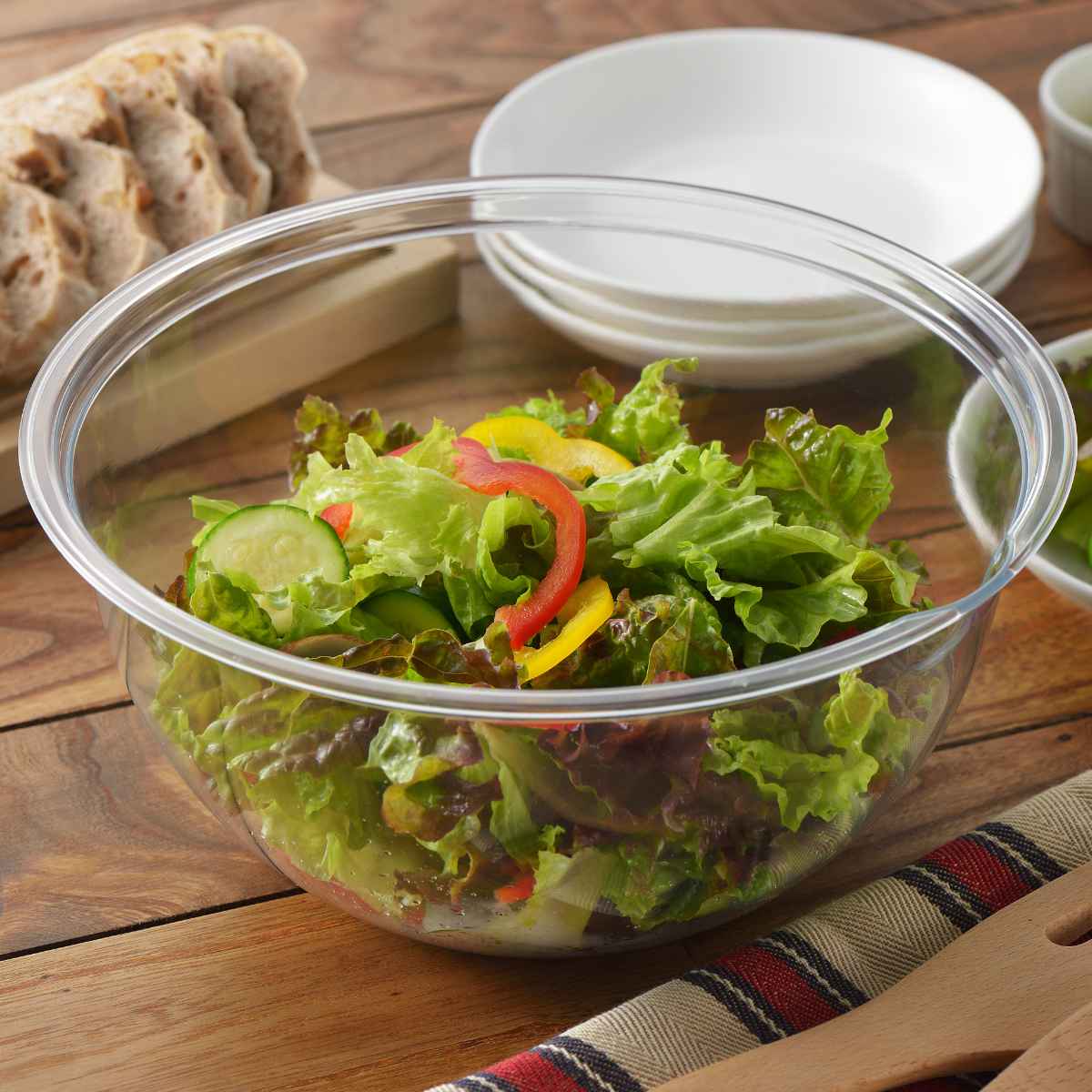 ヨシカワ ボウル 24cm ネオクリア 食洗機対応 日本製 （ ボール 耐熱