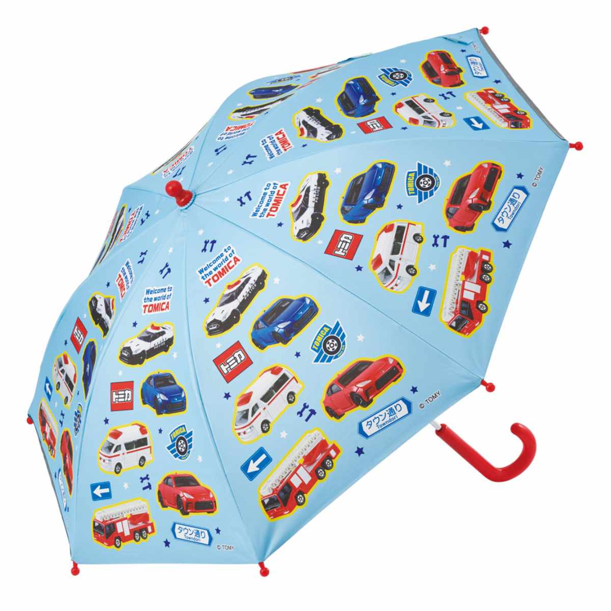 スケーター 傘 子供用晴雨兼用傘手開き 45cm キャラクター （ トミカ