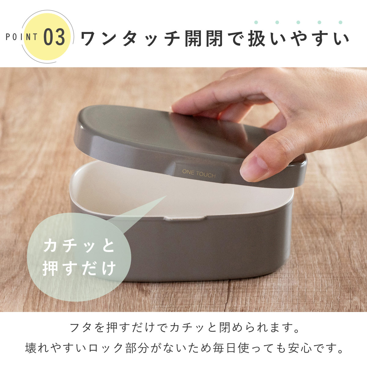 HAKOYA お弁当箱 さっと洗えるお弁当箱 L 1段 900ml （ 弁当箱 ランチ