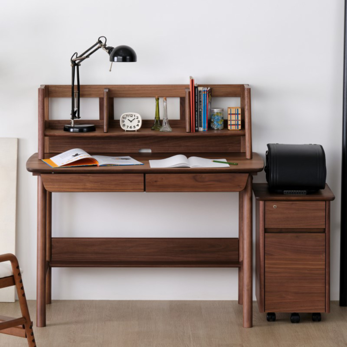 一生紀（ISSEIKI） デスクワゴン 高さ59.3cm 木製 QUADO （ サイド