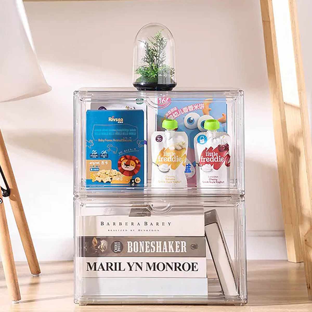収納ケース マルチクリアボックス 6個セット 幅36×奥行27×高さ22.5cm （ 収納ボックス コレクションケース 靴箱 ディスプレイ ボックス ケース 収納 透明 ）_17