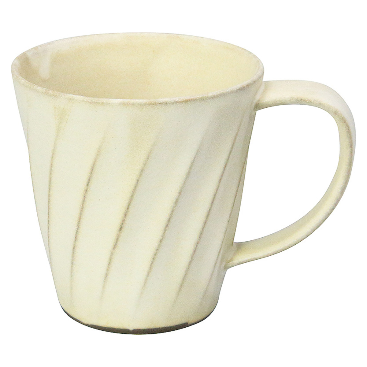 マグカップ 400ml ねじり 藍花 陶器 波佐見焼 （ 食洗機対応 電子