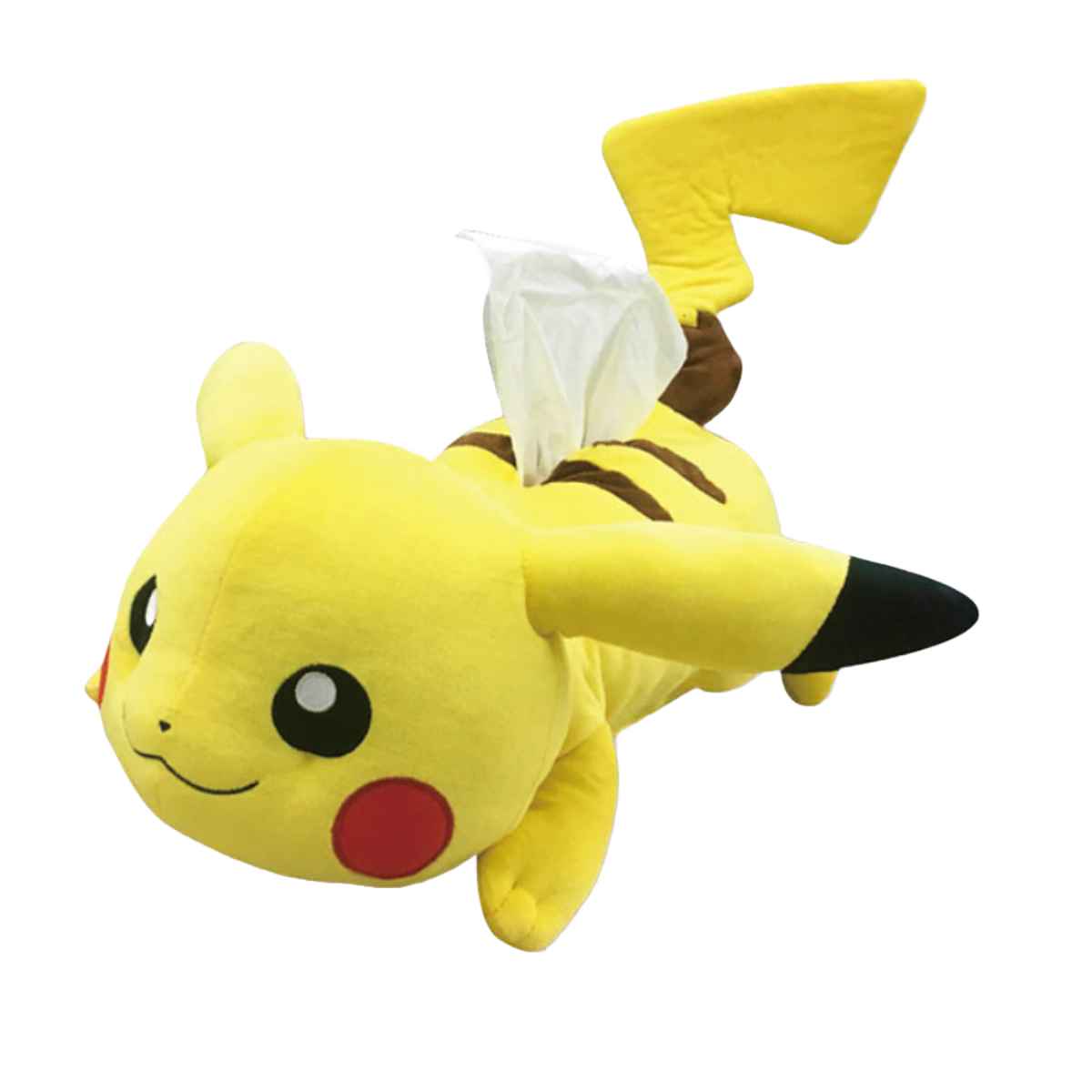 ティッシュケース ポケモン ピカチュウ 寝そべり （ ティッシュカバー 置き型 ティッシュ 収納 ケース ティッシュボックス ぬいぐるみ ポケットモンスター ）