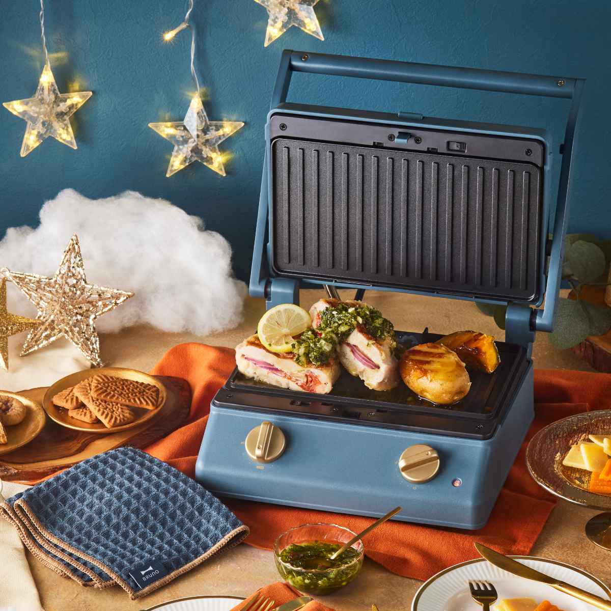 【Eri】ブルーノ　ホットサンドメーカー　限定色 BRUNO（ブルーノ） グリルサンドメーカー ダブル 両面焼き 900W 限定