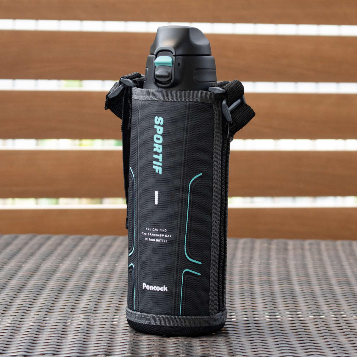 ピーコック魔法瓶工業 水筒 ポーチ付きワンタッチボトル 1L 保冷専用