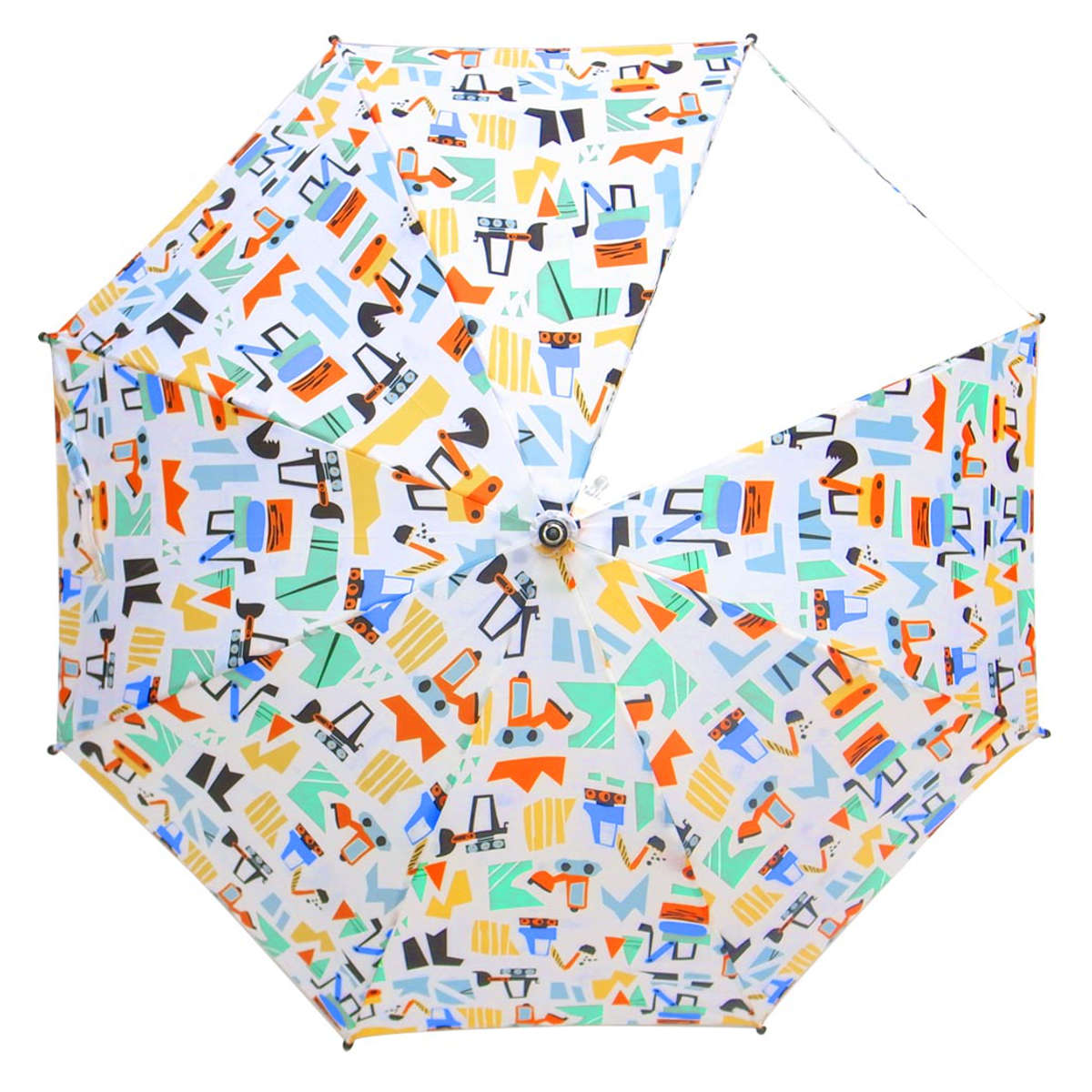 傘 WORK!WORK!CAR 子供用 Lサイズ 55cm 手開き （ かさ 子ども 小学生 キッズ ジュニア 幼児 雨傘 雨具 男の子 女の子 かわいい ）