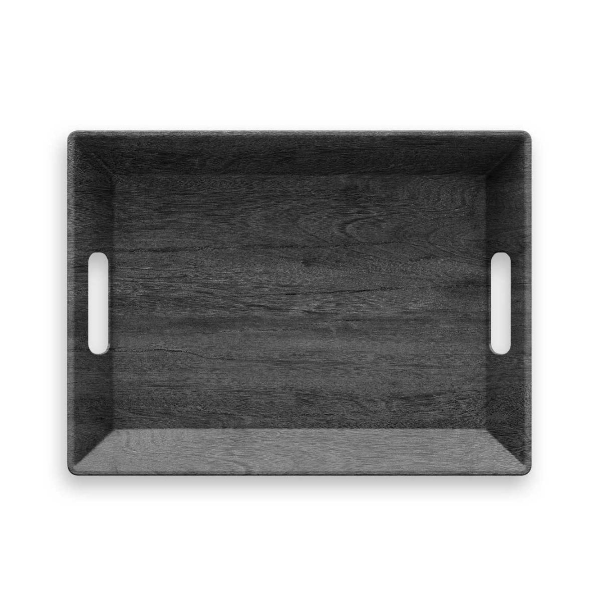 インテリアトレイ ブラック プラスチック トレー 50cm 木目調 ブラック Planta プランタ プラスチック （ 食洗機