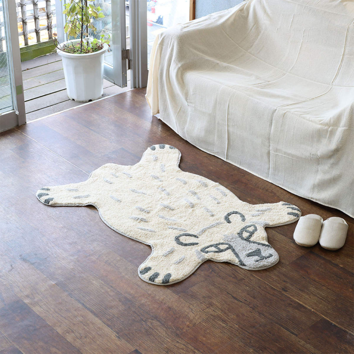 ラグ-お取引中- 玄関マット 83×125cm 室内 リラックZOO （ 玄関 マット 屋内