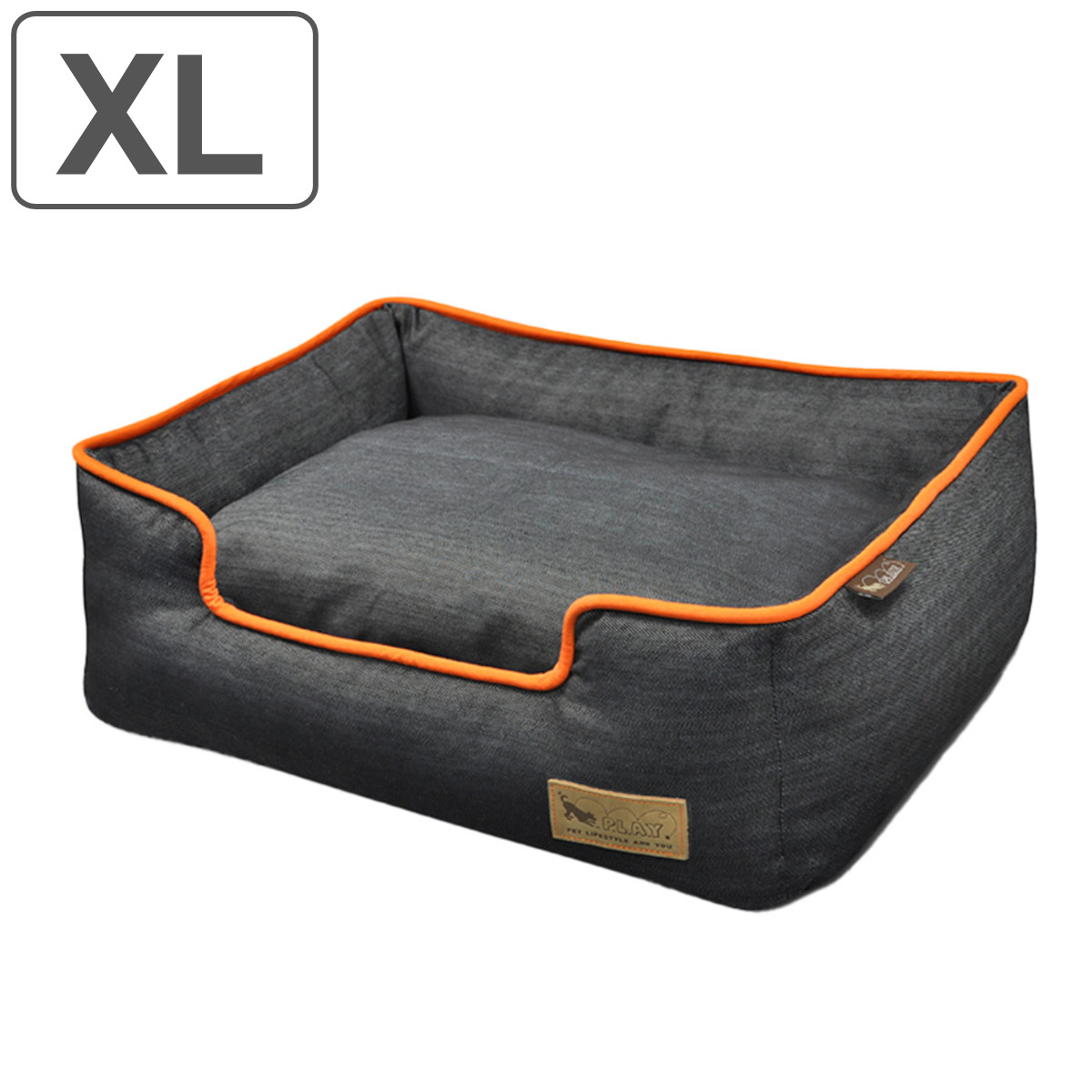 ペットベッド P.L.A.Y. ラウンジベッド XL アーバンデニム 洗える （ スクエア型 ペット用 犬 ネコ ベッド シンプル おしゃれ 室内 ペット用品 デニム ）
