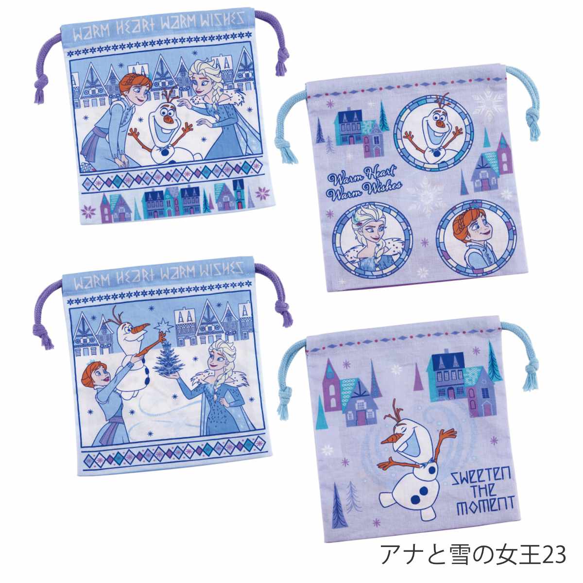 巾着 マチ付き巾着 2個入り キャラクター (...の詳細画像1