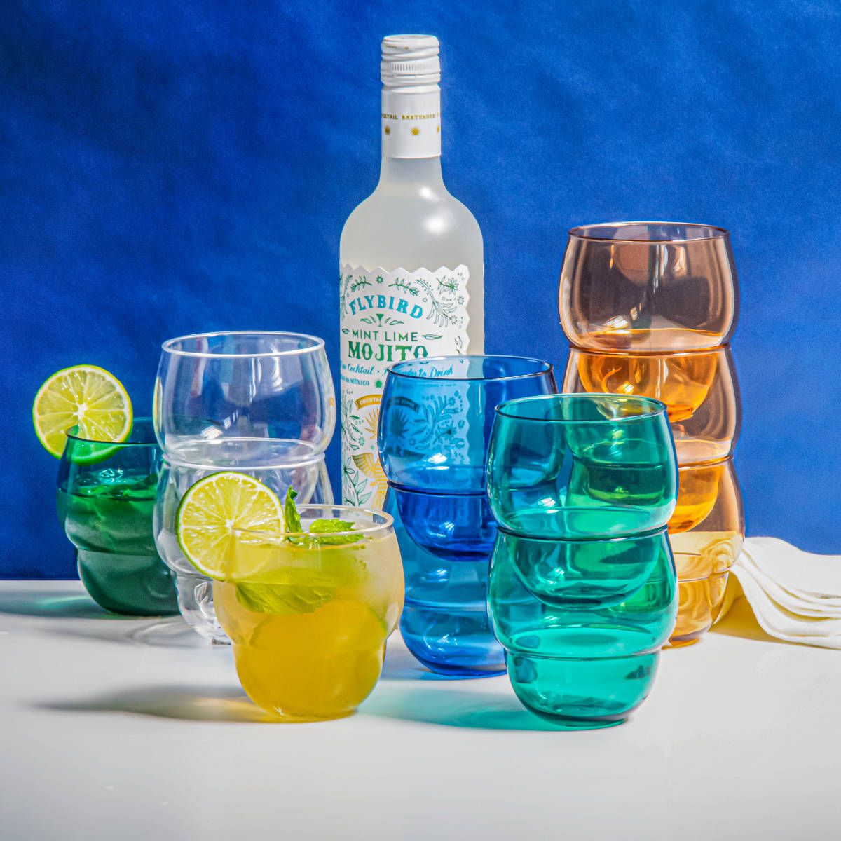 コップ 414ml スタッキングバブル プラスチック （ 食洗機対応 カップ