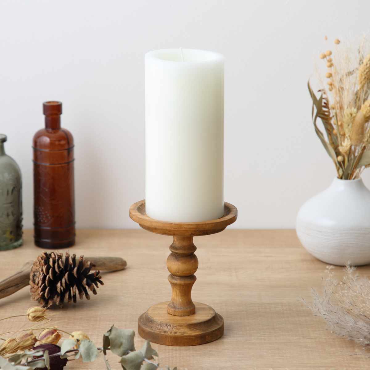 Creer NEIN MARKE パイン キャンドルスタンド Sサイズ 天然木