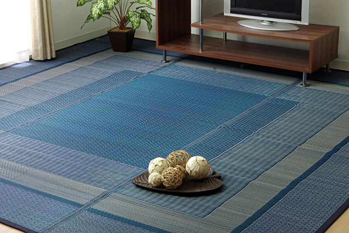 ござ 純国産 い草花ござカーペット ランクス総色 江戸間2畳 約174×174cm （ 敷物 ラグ マット い草マット い草カーペット 絨毯 花ござ 茣蓙 ）_16