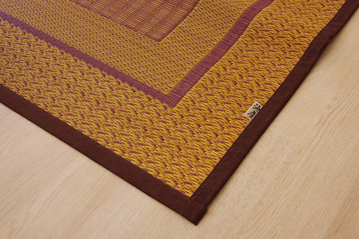 ござ 純国産 い草花ござカーペット ランクス総色 江戸間2畳 約174×174cm （ 敷物 ラグ マット い草マット い草カーペット 絨毯 花ござ 茣蓙 ）_17