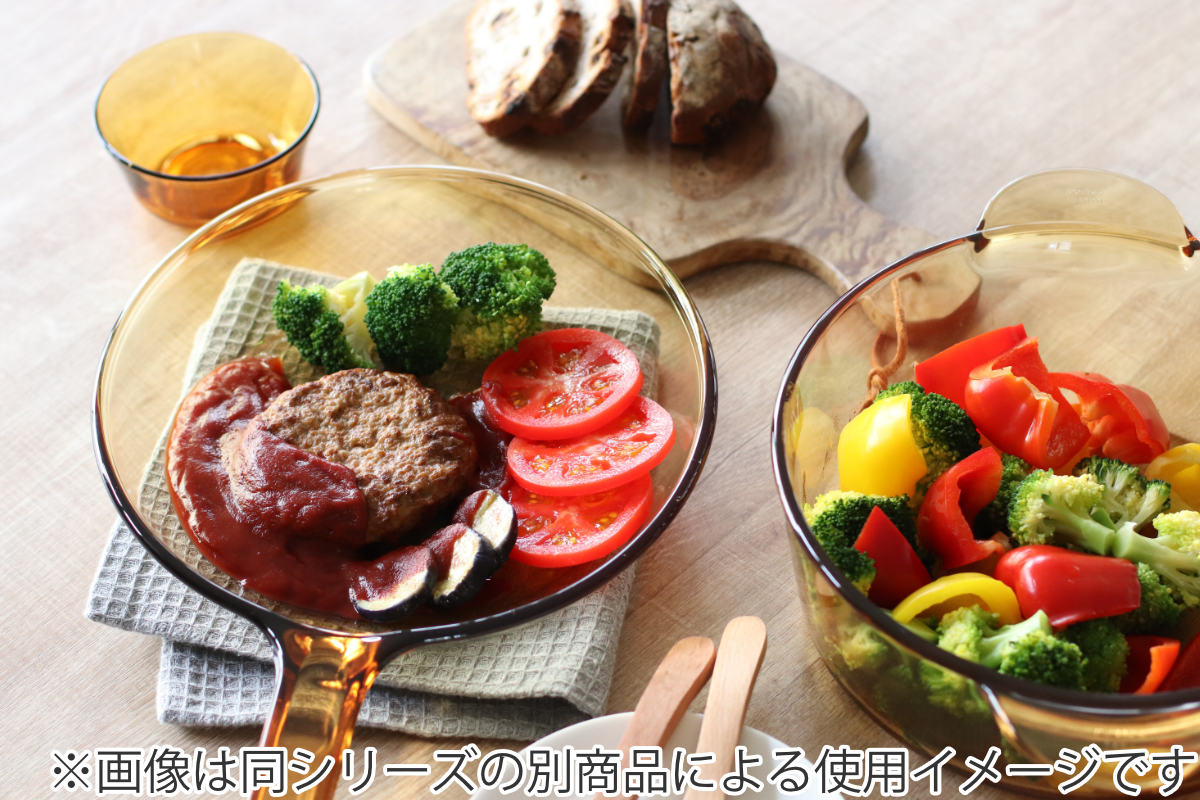 パール金属 片手鍋 16.5cm ガス火専用 ガラス製 VISIONS 1L ソースパン