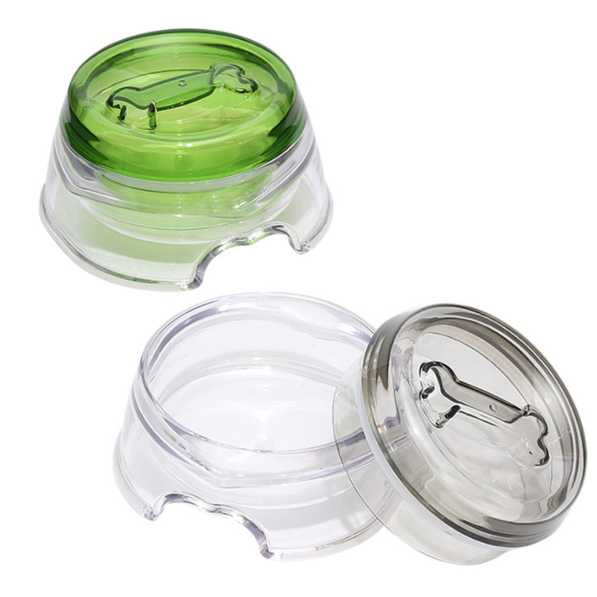 フードボウル ループ 2in1 ボウル 犬 猫 （ 餌皿 ウォーターボウル プレート 給水器 給餌器 ペット エサ皿 すべり止め 食洗機対応 ）