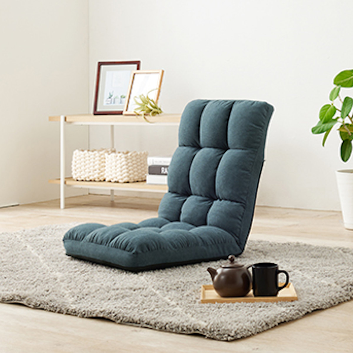 HAGiHARA（萩原） 座椅子 1人掛け 2脚セット コンパクト