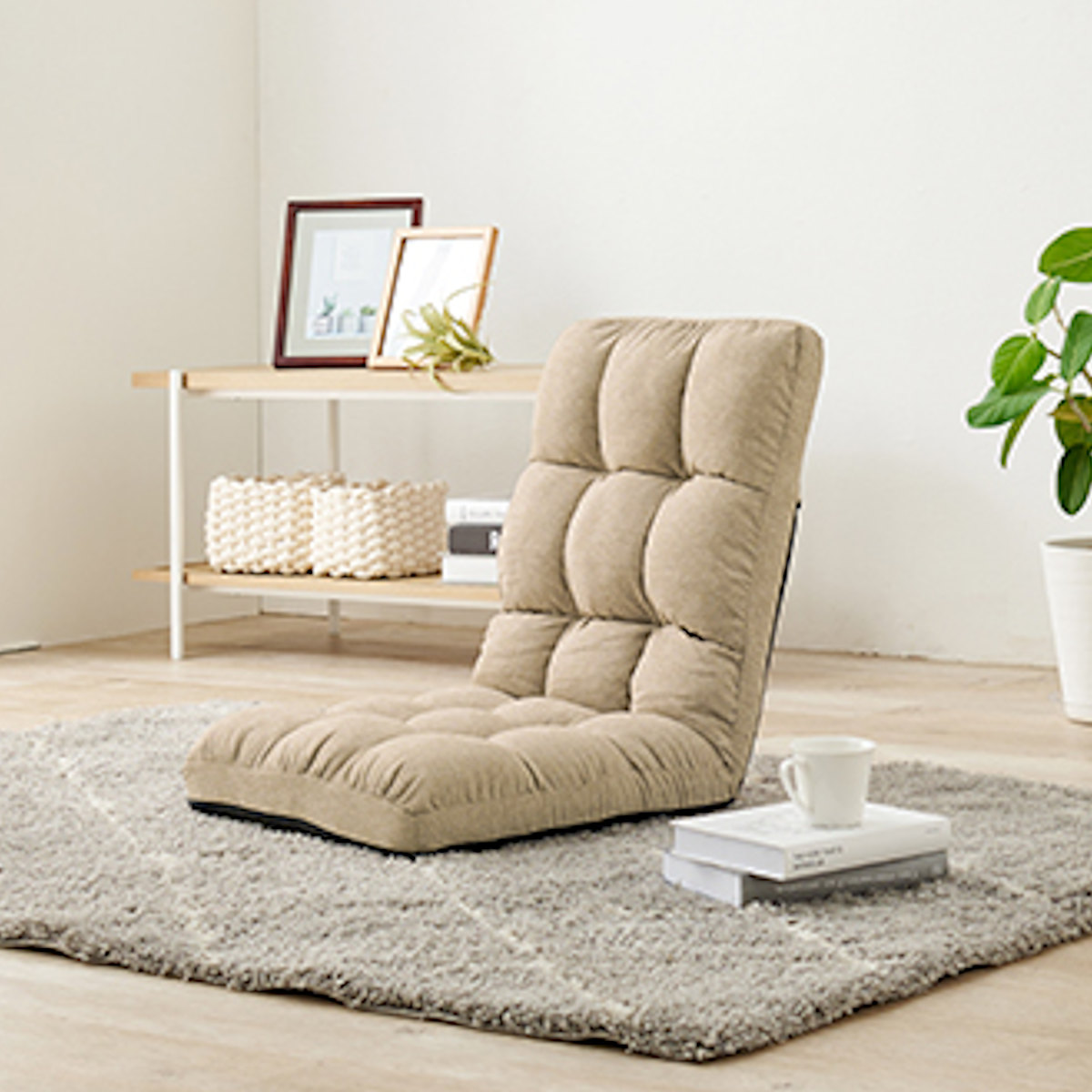 HAGiHARA（萩原） 座椅子 1人掛け 2脚セット コンパクト