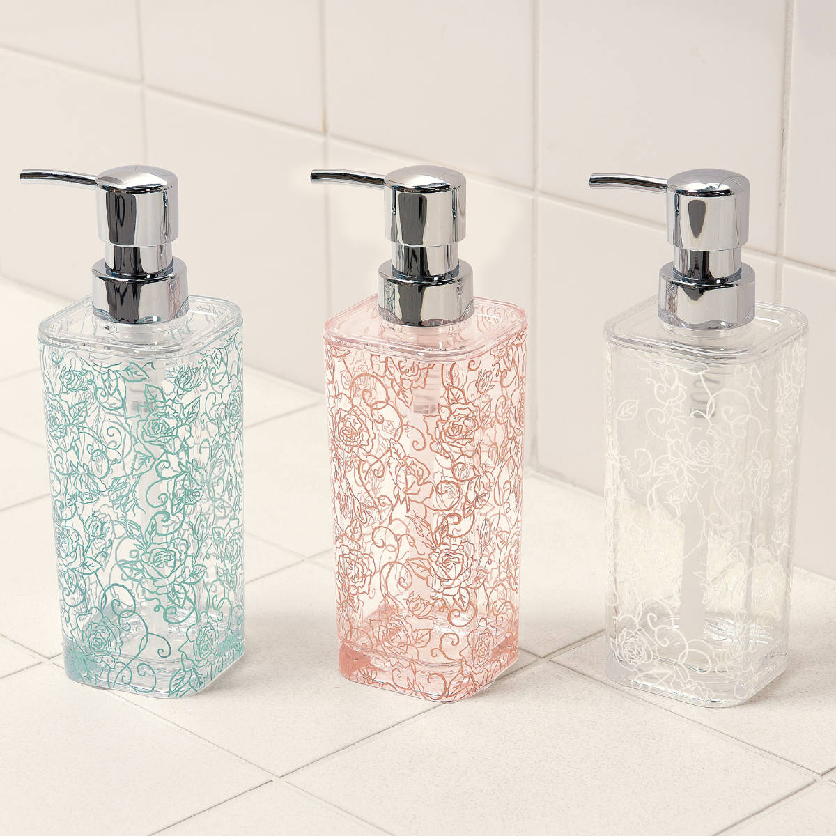 センコー ディスペンサー シャンプーボトル クリアローズ 420ml