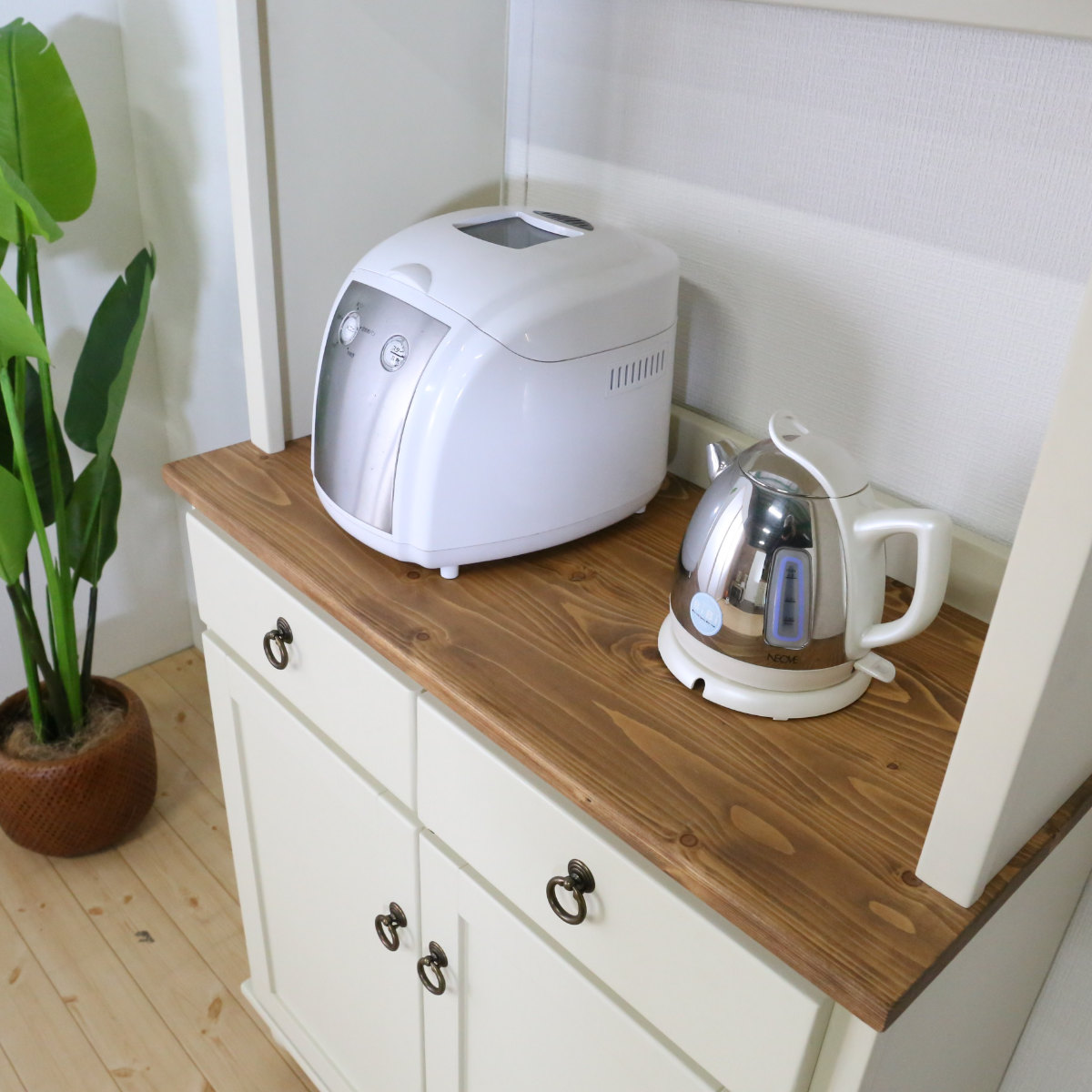 カップボード フレンチカントリー 食器棚 パイン材 Lavender 幅78cm