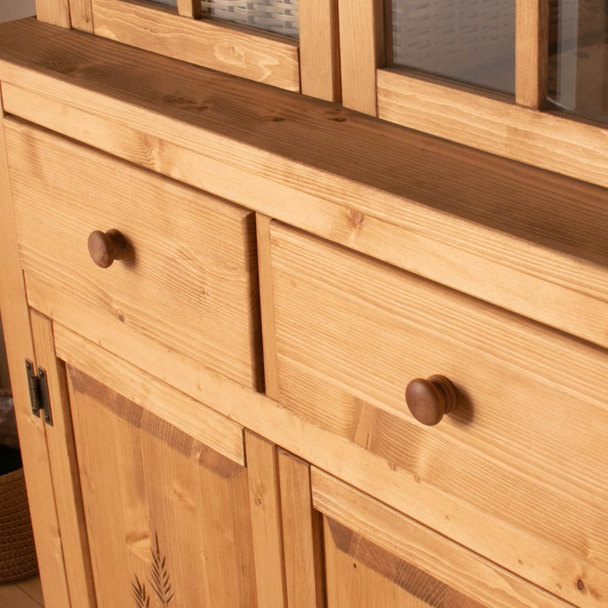 カップボード カントリー調 食器棚 パイン材 Farmer 幅90cm