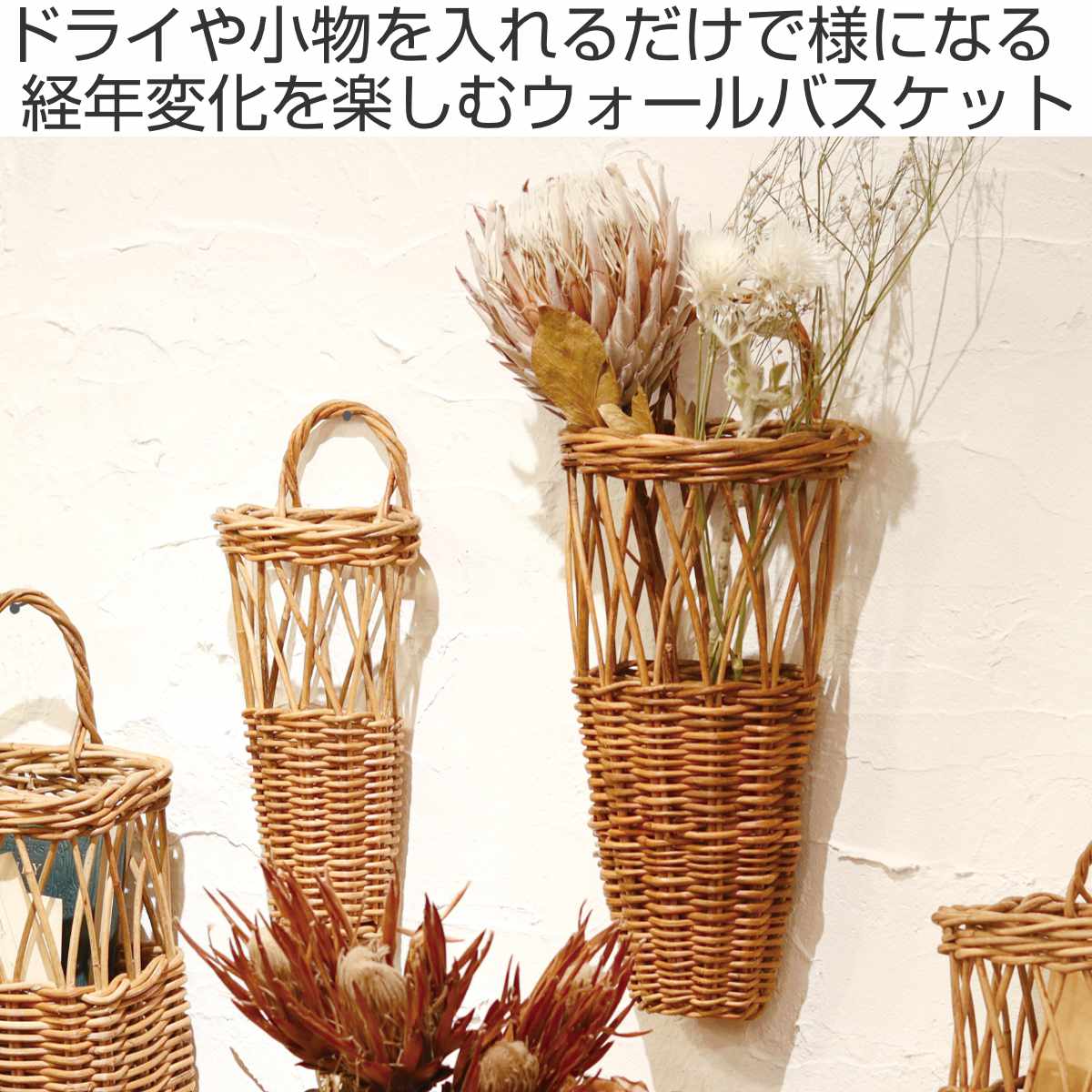 Creer 鉢カバー アラログ ウォールフラワーバスケット Lサイズ