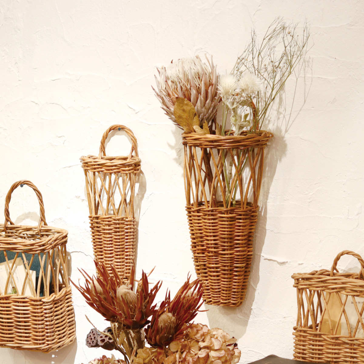 Creer 鉢カバー アラログ ウォールフラワーバスケット Lサイズ