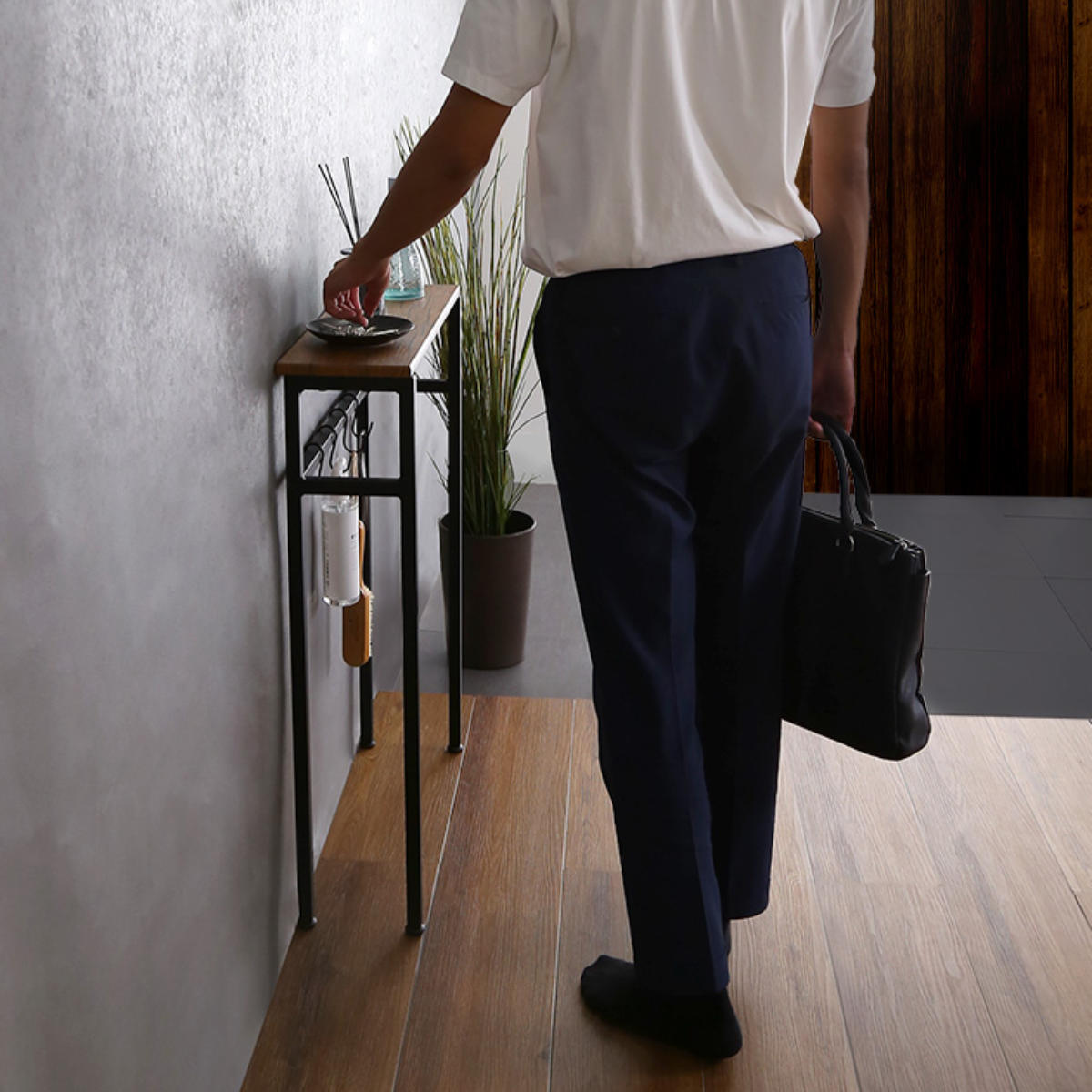 ホームテイスト（HOME taste） コンソールテーブル 玄関 幅60cm 木目調