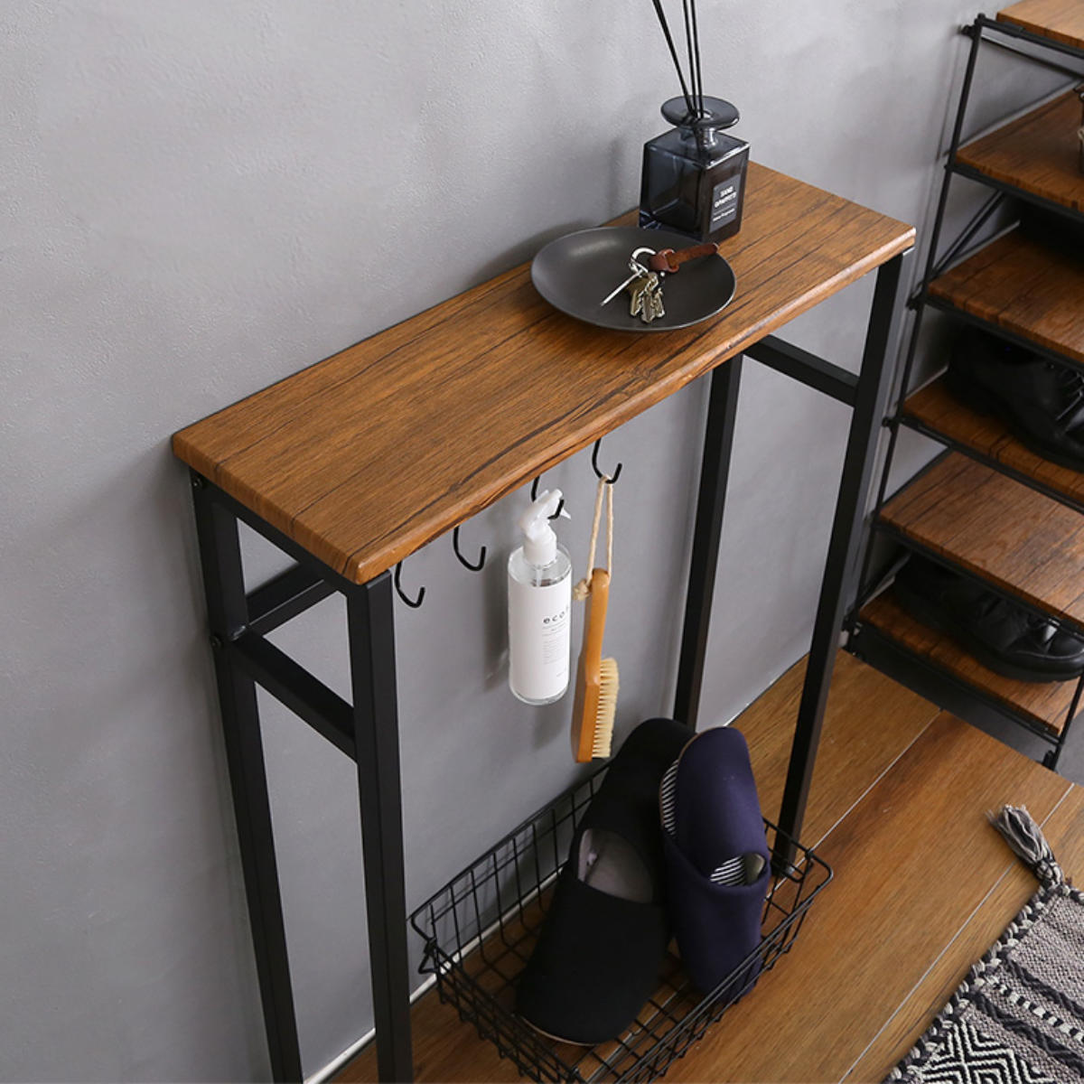 ホームテイスト（HOME taste） コンソールテーブル 玄関 幅60cm 木目調