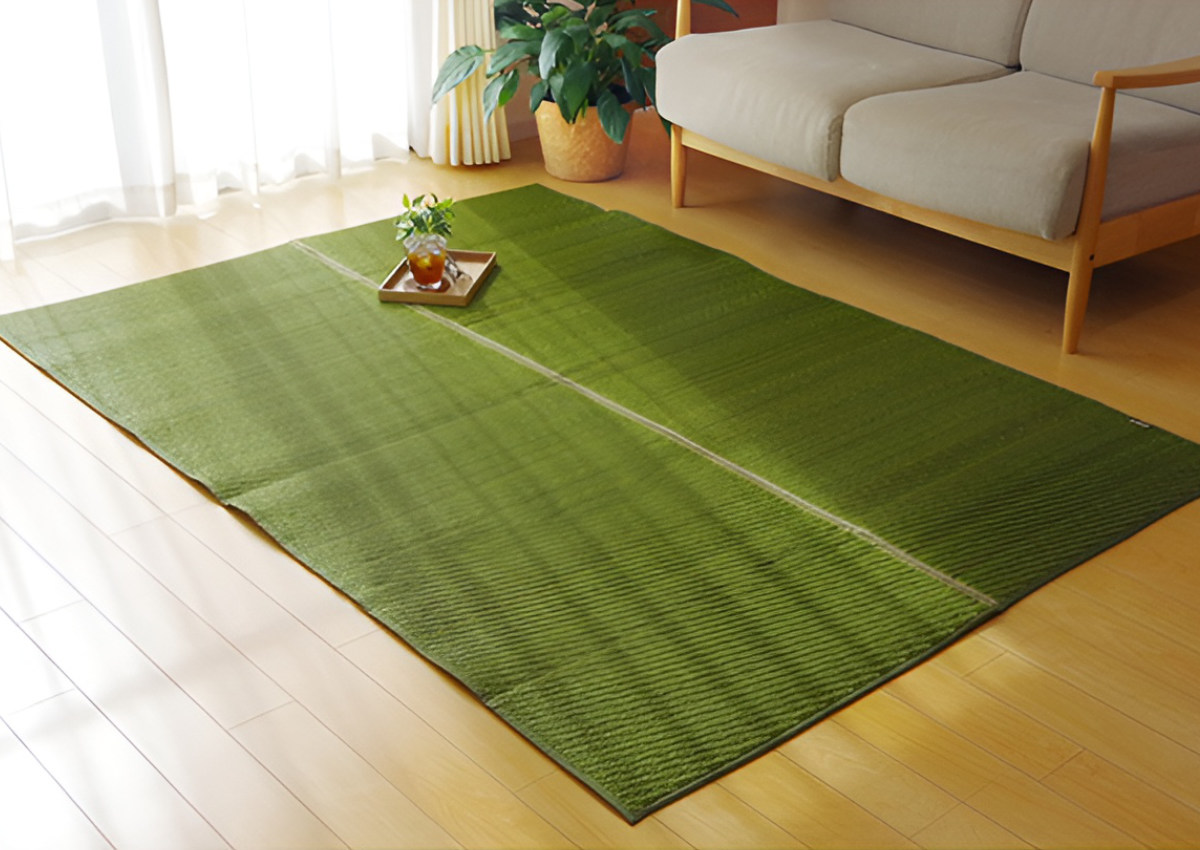 イケヒコ ラグ い草 純国産 い草ラグカーペット Fソリッド 約191×250cm