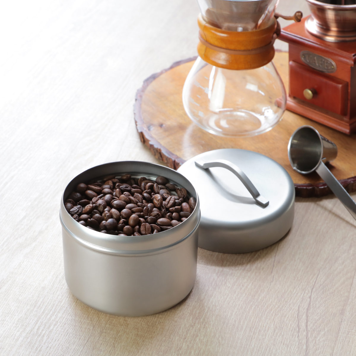 工房アイザワ 保存容器 ブラックピーマン珈琲缶 S （ 珈琲缶 コーヒー