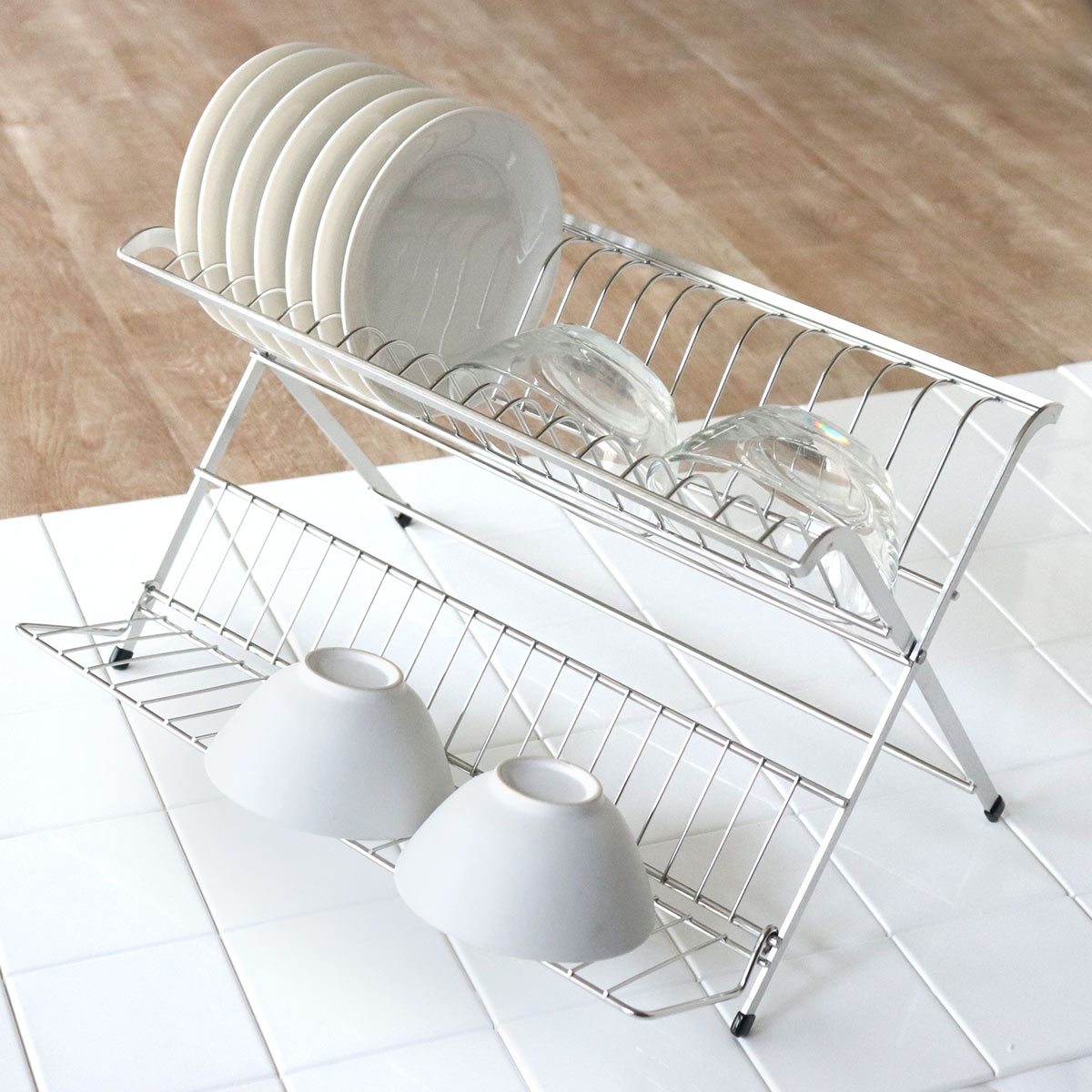 工房アイザワ ながしこもの 水切りラック ディッシュスタンド