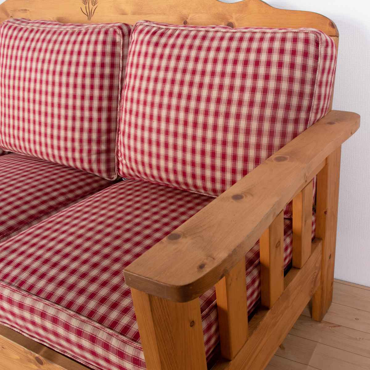 ソファ 3人掛け 幅185cm 天然木 カントリー調 （ 3人用 ソファー 北欧