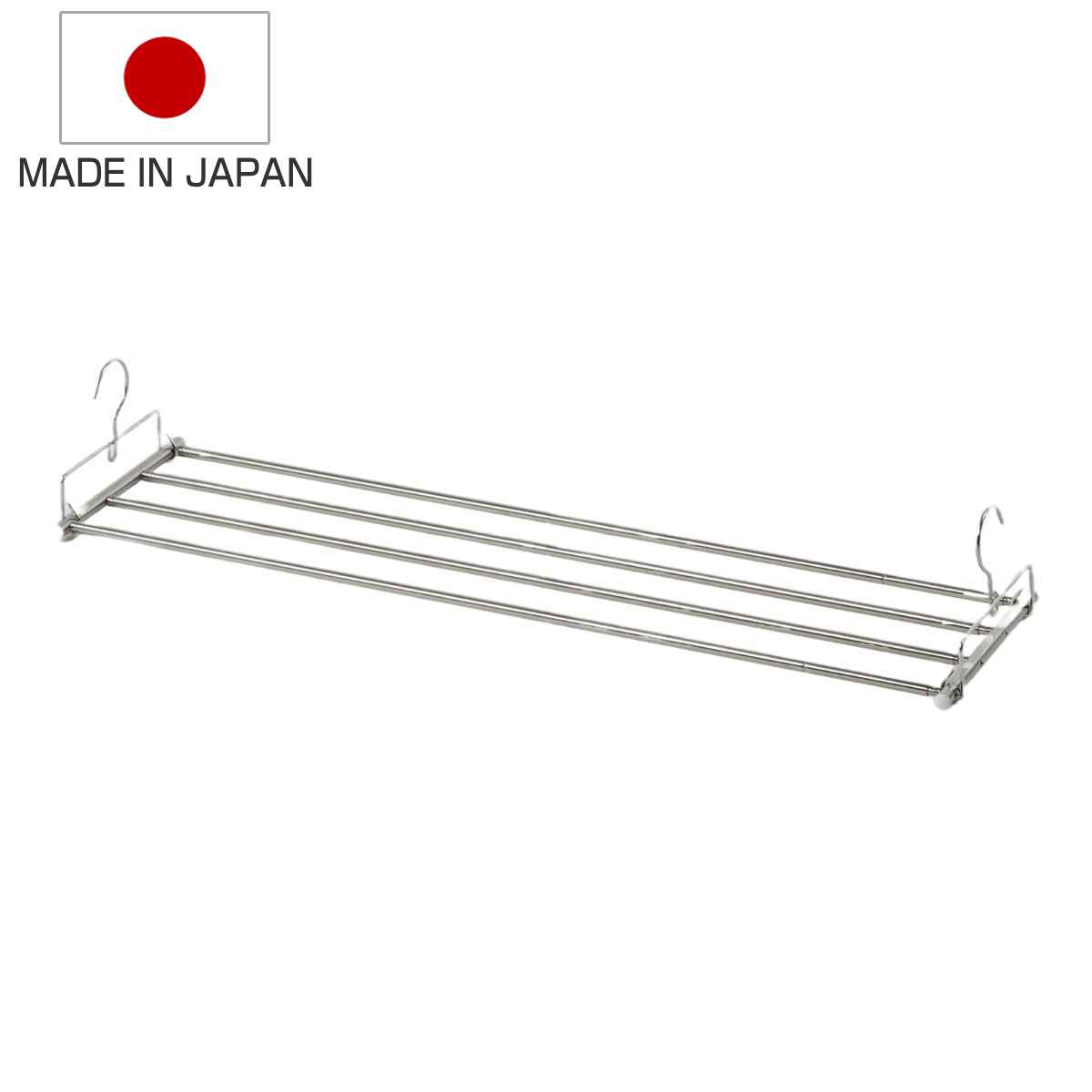 シーツハンガー ステンレス スライド シーツ・敷パットハンガー 4連 日本製 （ 伸縮 シーツ ハンガー コンパクト 4枚 シングル セミダブル ダブル ）