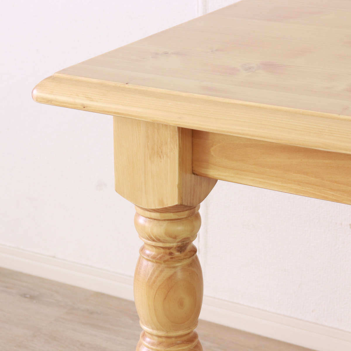 ダイニングテーブル 4人掛け 天然木 カントリー 引き出し付き 幅150cm