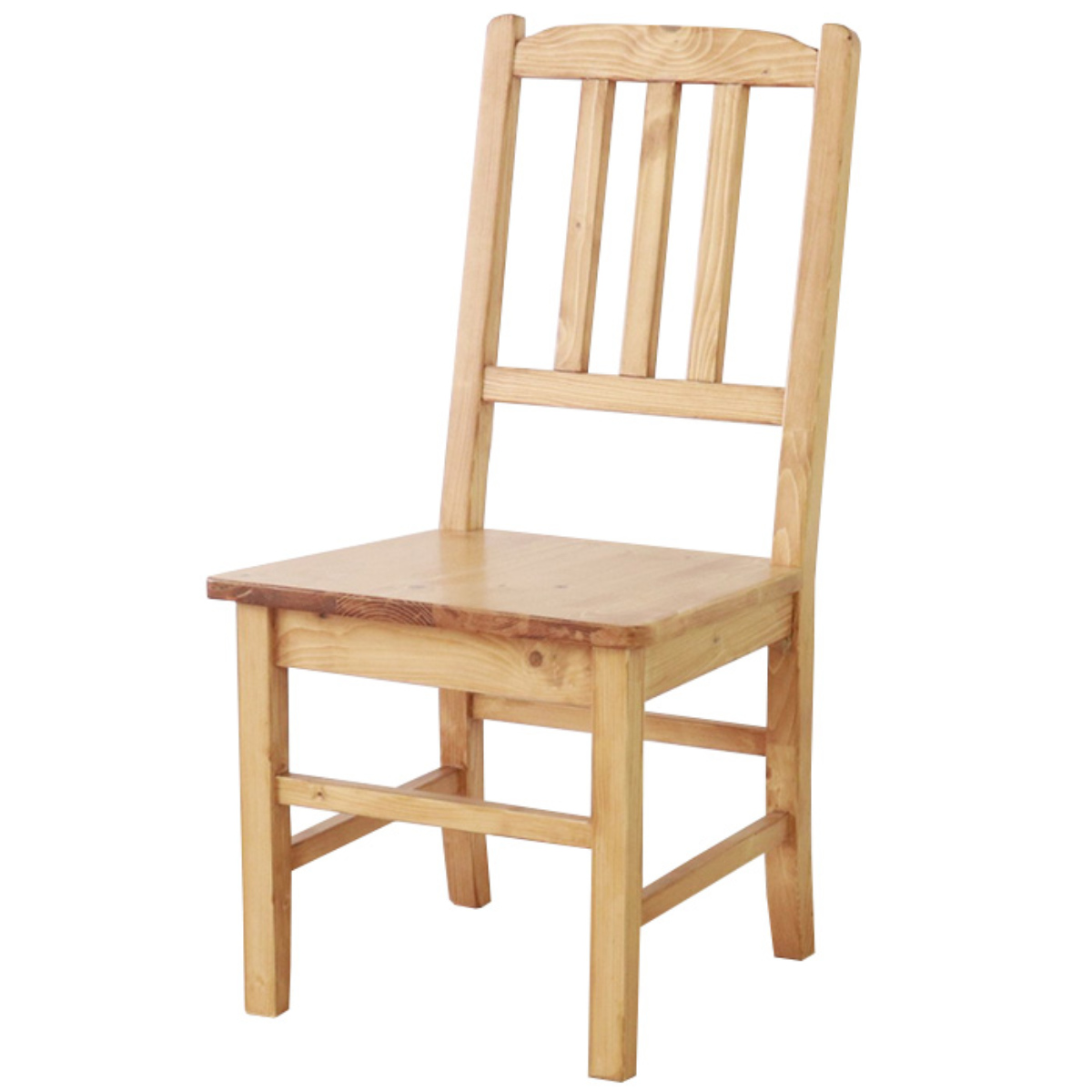 ダイニングチェア 同色2脚セット 天然木 カントリー 背もたれ 座面高